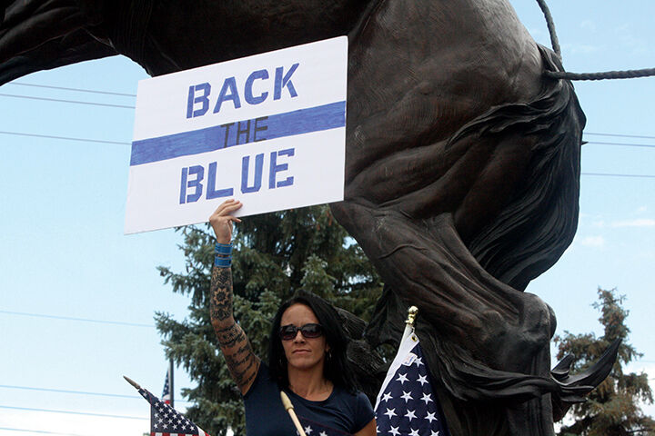 Back the Blue rally at Demoret Park